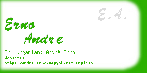 erno andre business card